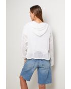 Gilet Horizon in lino bianco