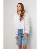 Gilet Horizon in lino bianco