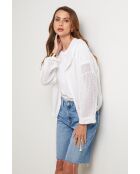 Gilet Horizon in lino bianco