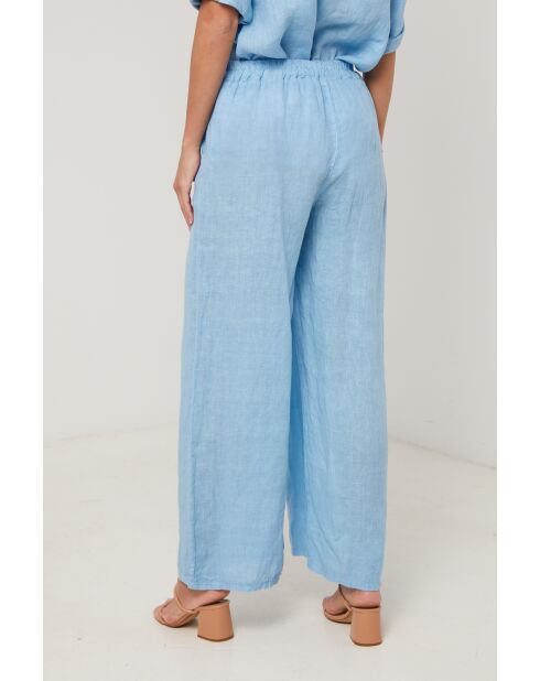 Leinenhose Indigo Titanium