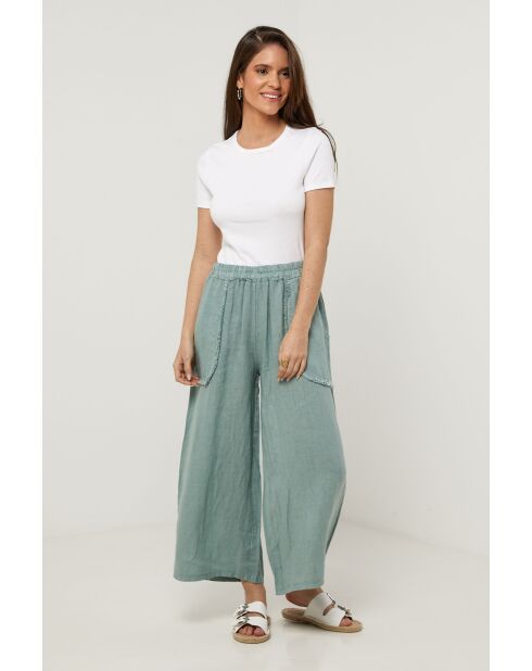 Grüne Leinenhose Vertex