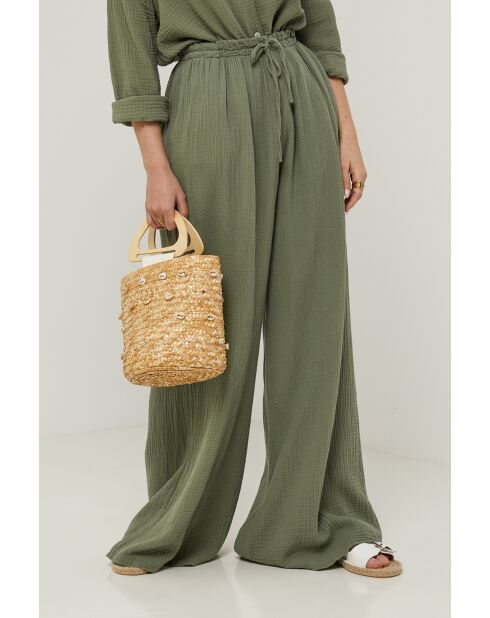 Khakifarbene Leinenhose Helix