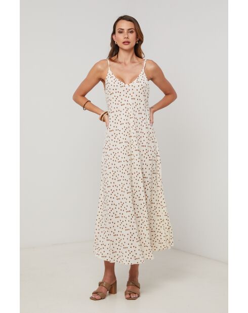 Beiges Leinenkleid QuickPulse