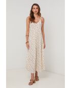 Beiges Leinenkleid QuickPulse