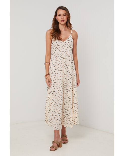 Beiges Leinenkleid QuickPulse