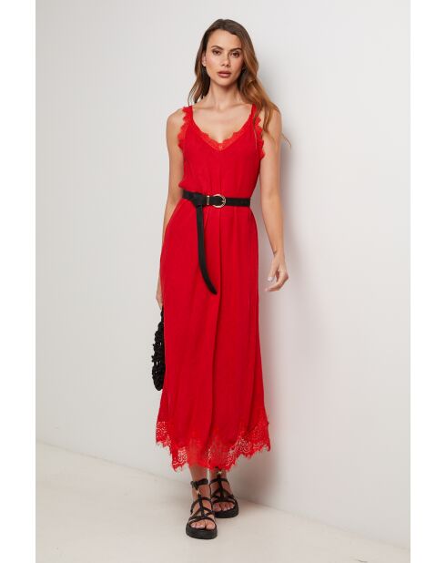 Robe en lin Deepwave rouge