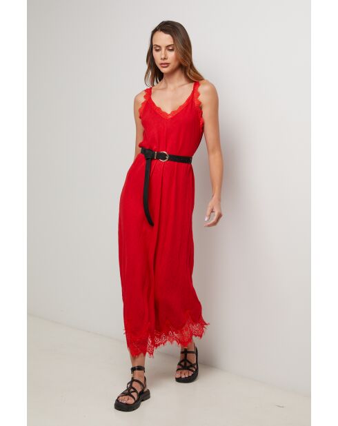 Robe en lin Deepwave rouge