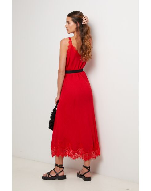 Robe en lin Deepwave rouge