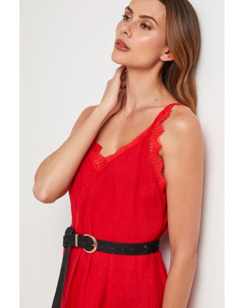 Robe en lin Deepwave rouge