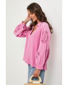 Tunique en coton Intellisys rose