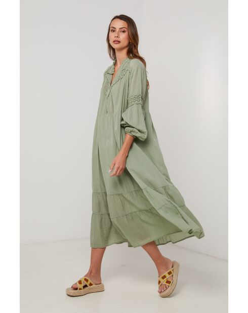 Groene katoenen jurk van Polaris