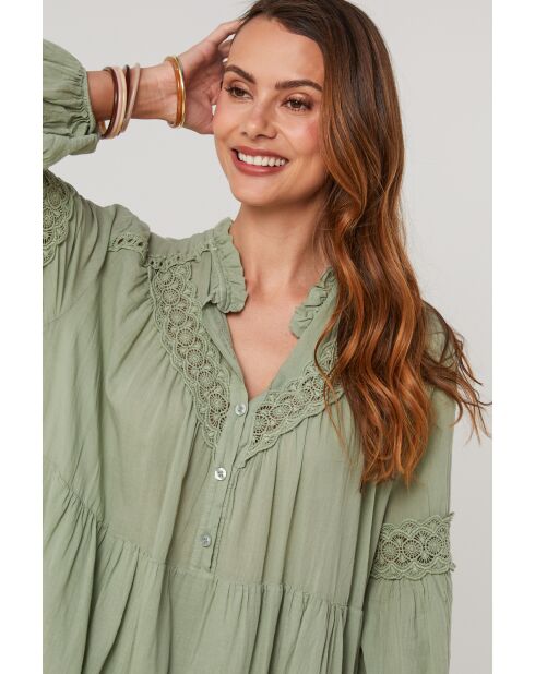 Groene katoenen jurk van Polaris