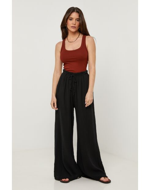 Pantalon en lin Stratos noir