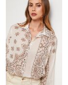 Beige hemd van katoen Lightwave