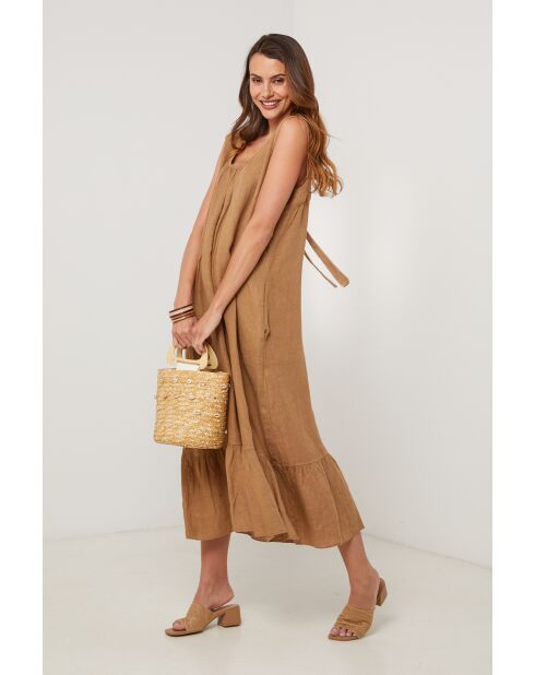 Robe en lin Upwind camel