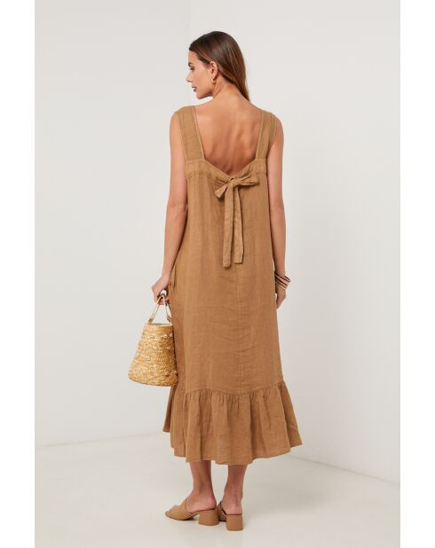 Robe en lin Upwind camel