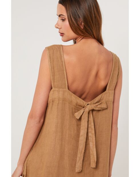 Robe en lin Upwind camel
