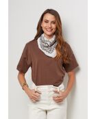 Top tipo bufanda Ventus choco de algodón