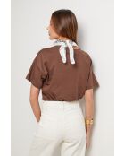 Top tipo bufanda Ventus choco de algodón