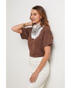 Top tipo bufanda Ventus choco de algodón