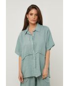 Camicia in lino verde Volt