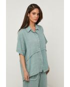 Camicia in lino verde Volt