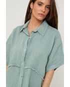 Camicia in lino verde Volt