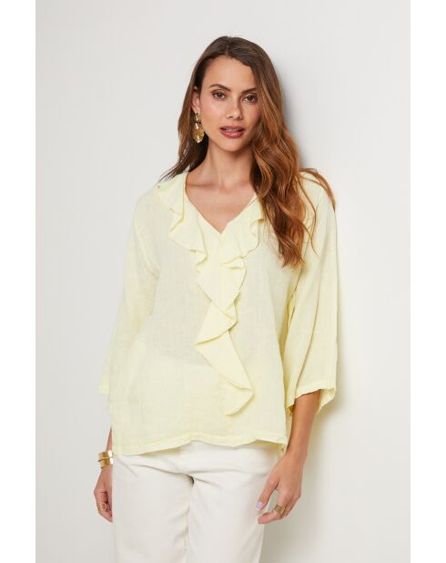 Top in lino giallo Nightfall