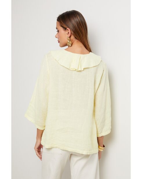 Top in lino giallo Nightfall