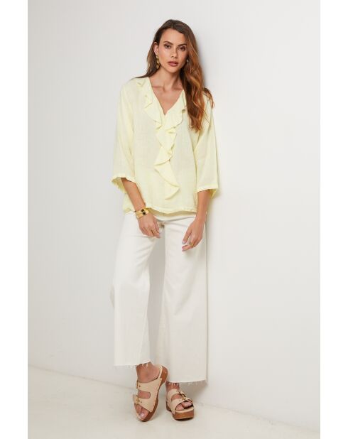 Top in lino giallo Nightfall