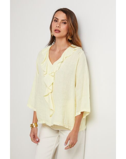 Top in lino giallo Nightfall
