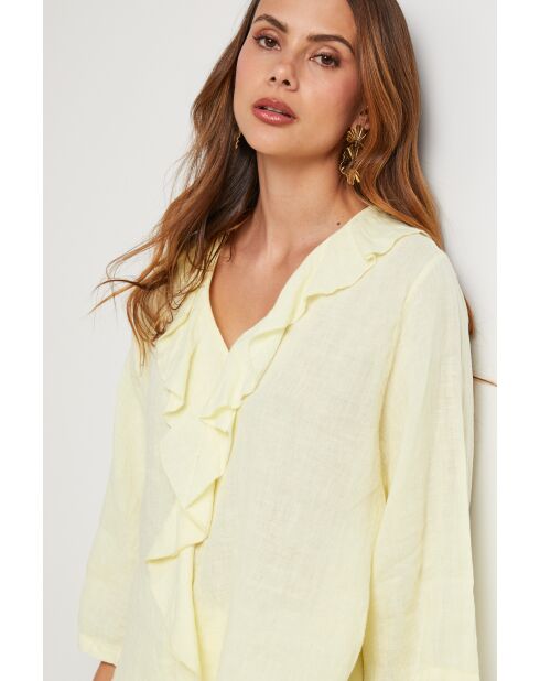 Top in lino giallo Nightfall