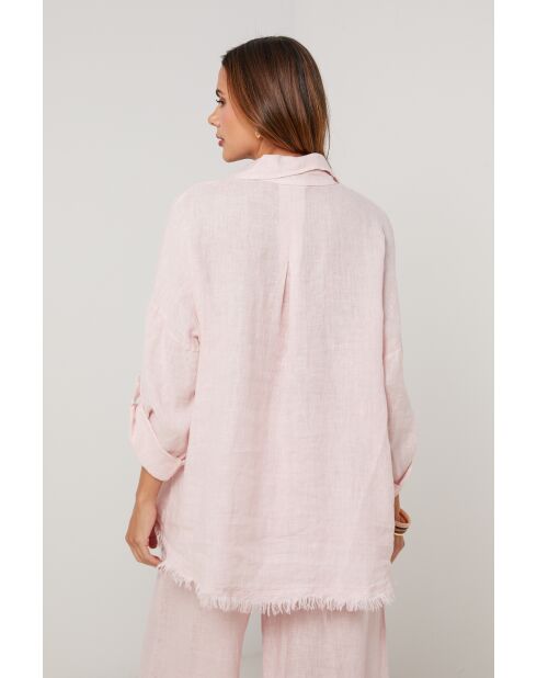Roze linnen hemd Iceforge