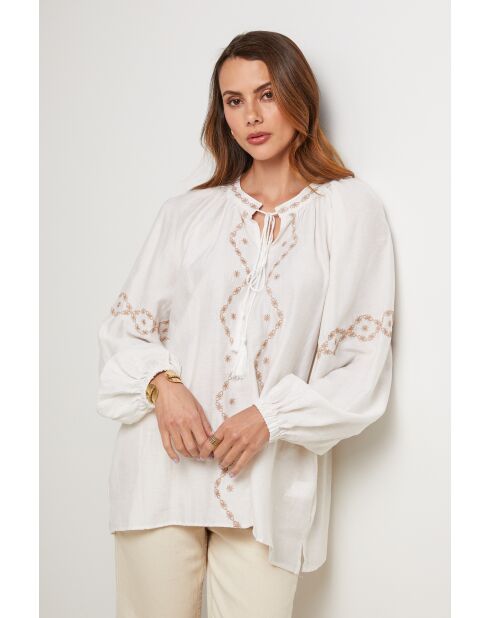 Camicia beige Zenova