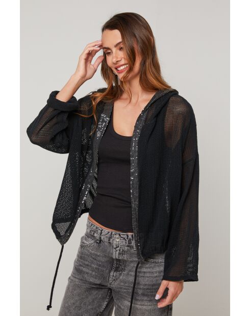 Gilet Zen in lino nero
