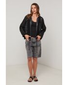 Gilet Zen in lino nero
