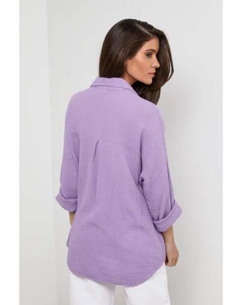 Chemise en lin Rift violette