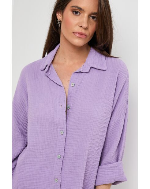 Chemise en lin Rift violette