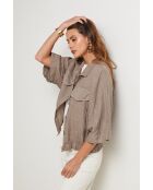 Chemise en lin Eclipse taupe