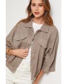 Chemise en lin Eclipse taupe