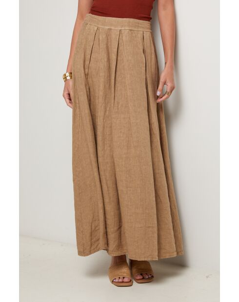 Fluweelkleurige linnen rok Spectra