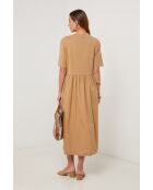 Vestido Blackwave de algodón camel