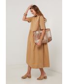 Vestido Blackwave de algodón camel