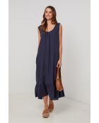 Marineblaues Leinenkleid Windstone