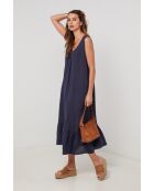 Marineblaues Leinenkleid Windstone