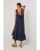Marineblaues Leinenkleid Windstone