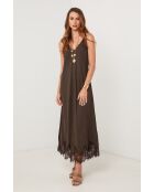 Schokoladenkleid Aerion aus Leinen