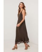 Schokoladenkleid Aerion aus Leinen