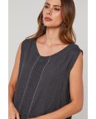 Marineblaues Leinenkleid Ember