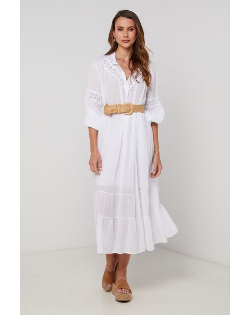 Weißes Baumwollkleid Obsidian